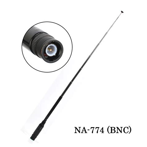 HYS NA 774 BNC Walkie Talkie Extendable Antenna 144 430MHz UHF VHF Dual