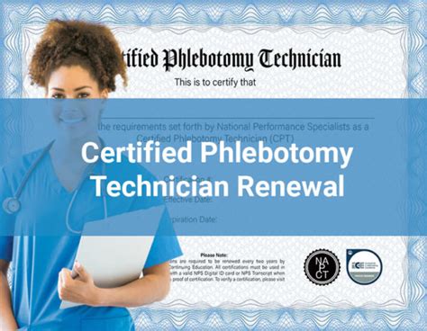 Certified Phlebotomy Technician Renewal Registration Nps