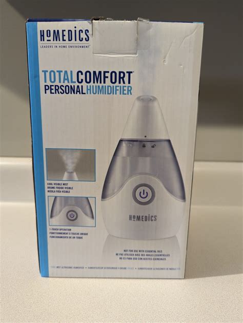 Homedics TotalComfort Personal Cool Mist Ultrasonic Humidifier Travel