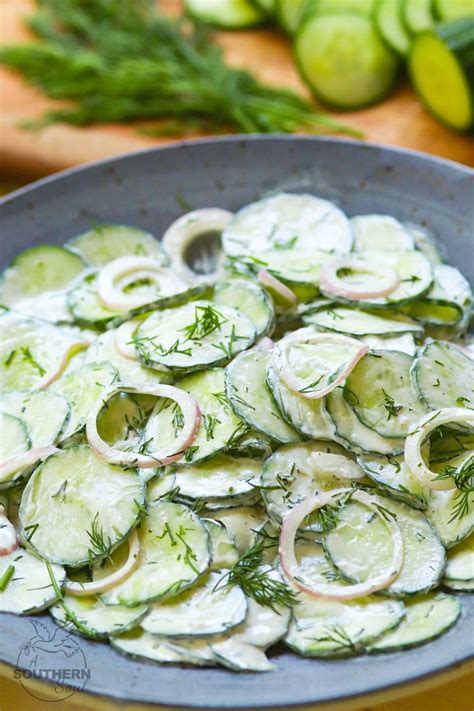 Creamy Cucumber Salad A Southern Soul