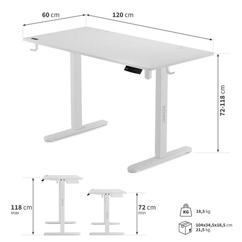 SENSE7 Nojo Białe 120 cmx60 cm White Biurko Morele net