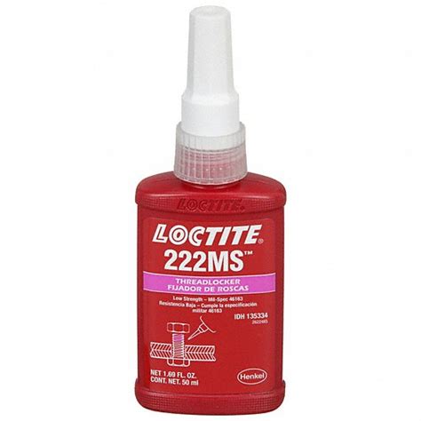 Loctite 222ms Purple Low Strength Threadlocker 5e213135334 Grainger