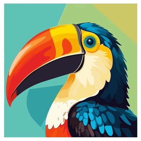 Illustration De Loiseau Toucan Forêt Tropicale Beau Personnage Toucan