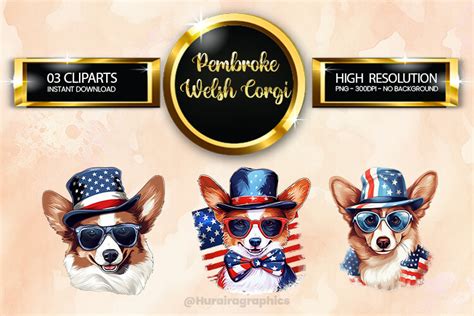 Pembroke Welsh Corgi Clipart Bundle Graphic By Hurairagraphics