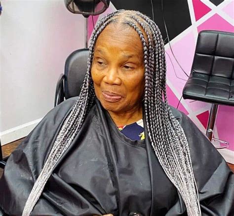 20 Best Grey Hair Braids For Over 60 Years Old Black Women Ke