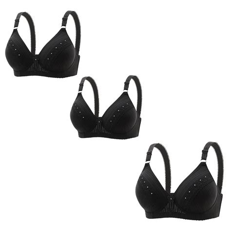 Nerohusy Womens Bras No Underwire Full Support Pack Of 3 Women Comfort