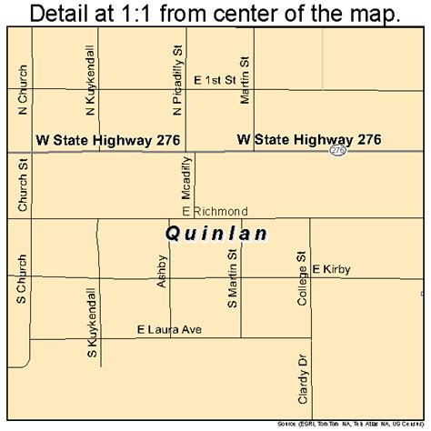 Quinlan Texas Street Map 4860140