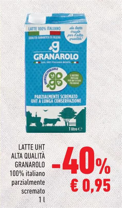 LATTE UHT ALTA QUALITÀ GRANAROLO 100 italiano parzialmente scremato 1