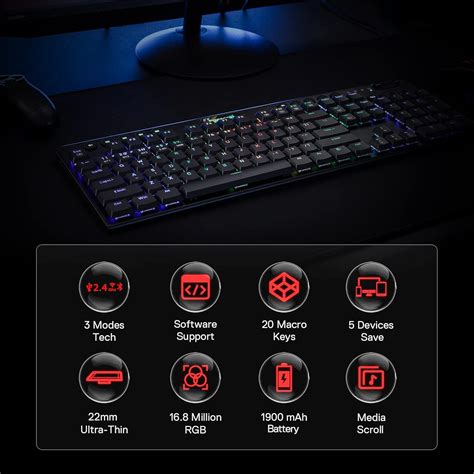 Redragon K618 Horus Wireless Rgb Teclado Mecánico Chile Ubuy