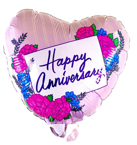 Heart Shaped Happy Anniversary Balloon