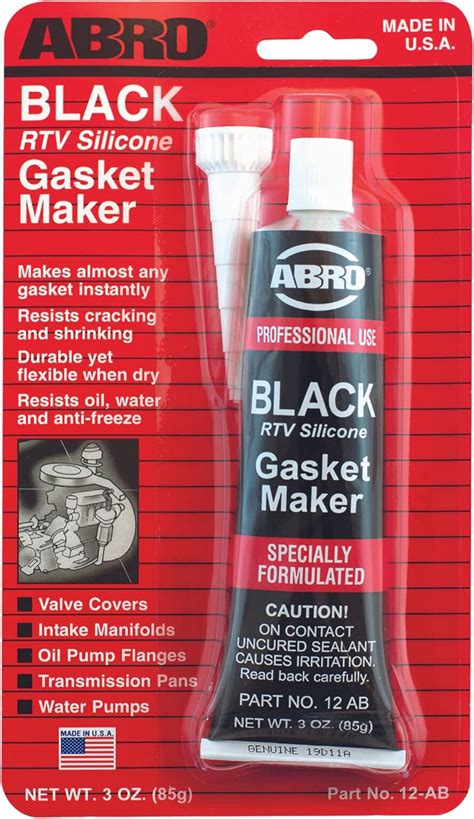 Abro Ab Silicone Gasket Maker Black G Amazon Co Uk Everything Else