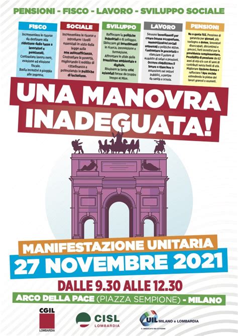 Manifestazione Unitaria Contro La Manovra Uil Milano Lombardia