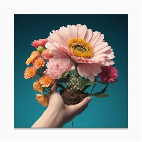 Flower In Hand Canvas Print By Balram Giri Fy