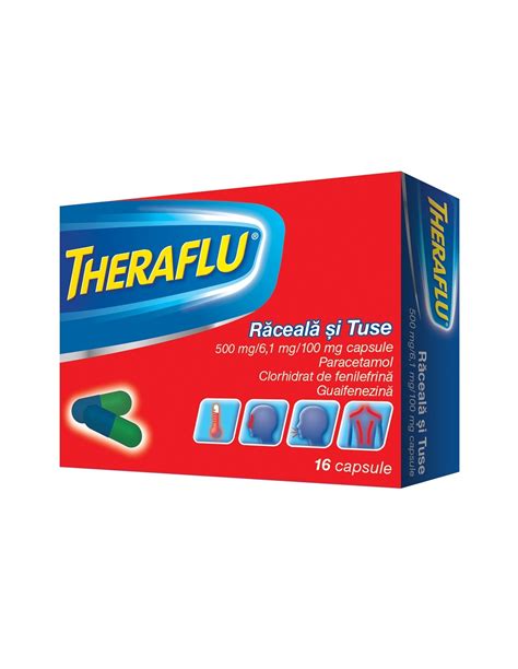 Theraflu Raceala Si Tuse 16 Capsule GSK TUSE GRIPA GSK SRL OMEGA