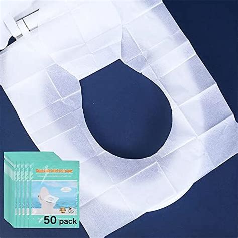 Toilet Seat Covers Disposable 50 Count Flushable Paper Travel Toilet Seat Covers