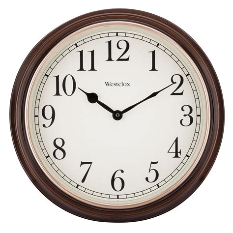 Westclox 15 5 Round Woodgrain Look Analog Qa Wall Clock