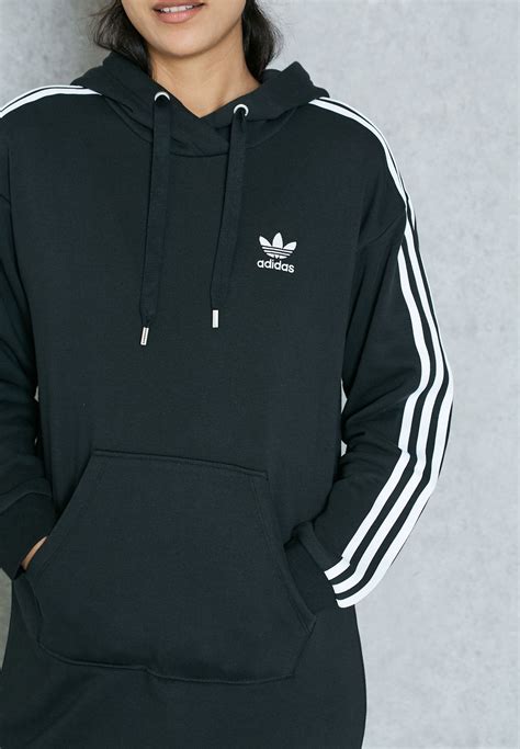 Buy Adidas Originals Black 3 Stripe Hoodie Dress For Women In Manama Riffa