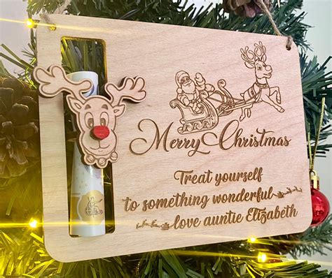 Personalised Merry Christmas Money Holder Tchristmas T Etsy