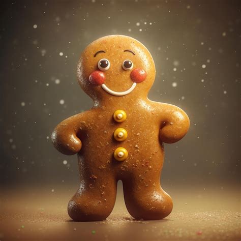 Premium Ai Image Gingerbread Man Christmas Cookie