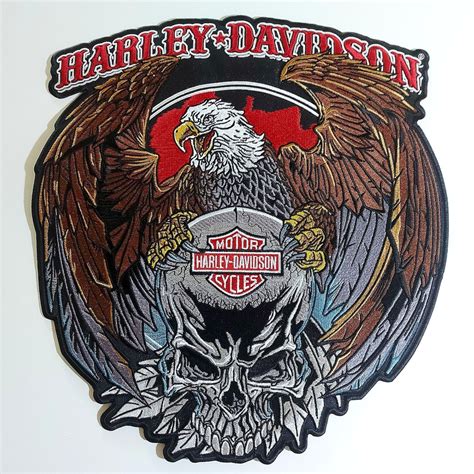 Harley Eagle Large Back Patch For Custom Biker Vest Etsy