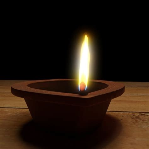 3d Model Diwali Diya 3d Model Vr Ar Low Poly Cgtrader