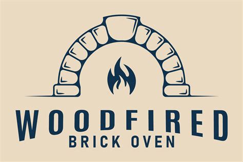 Firewood Brick Oven Logo Minimalist Graphic By Ray N Rac · Creative Fabrica