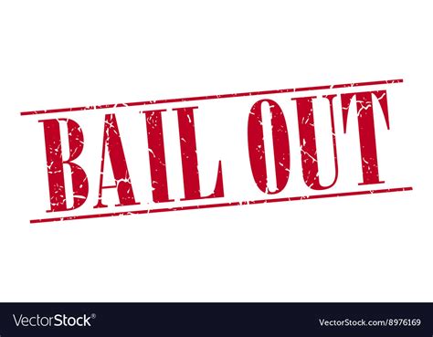 Bail Out Red Grunge Vintage Stamp Isolated Vector Image