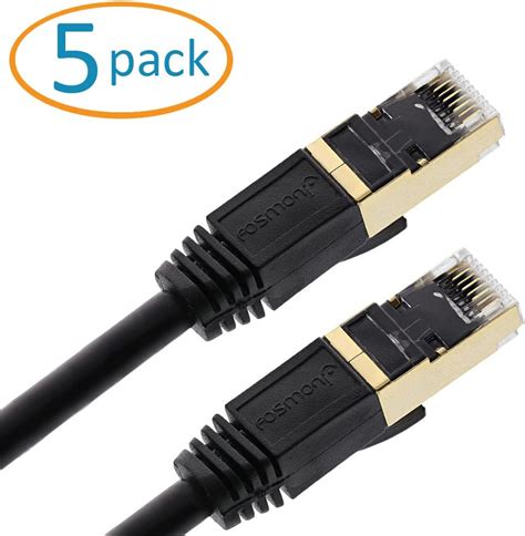 Amazon.com: CAT7 Ethernet Cable, Fosmon [100 Feet - 5 Pack] CAT7 ...