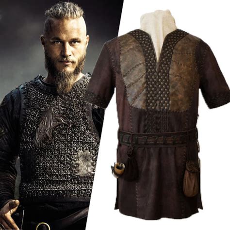 Ragnar Lothbrok Viking Leather Jacket Authentic Cosplay Costume Heroic