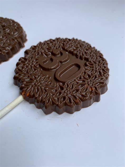 12 30th Birthday Chocolate Pops Chocolate 30th Suckers Etsy