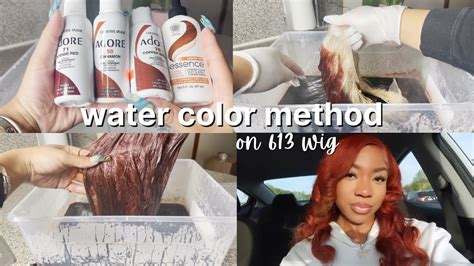 Dying Wig Red Ginger Using Water Color Method Adore Hair Dye