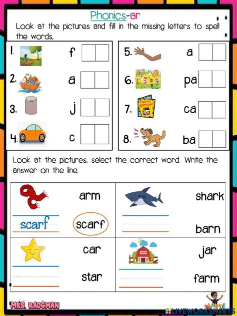 Phonics Online Exercise For Kindergarten Live Worksheets Worksheets