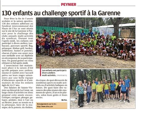 Enfants Au Challenge Sportif La Garenne Peynier Fr