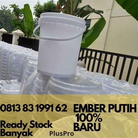 Jual Ember Putih BARU 25 Kg 20 L Pail Cat Cupang Putih Polos Dg