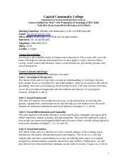 Sociology Rubric Docx Capital Community College Department Of Social