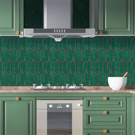 Forest Green Peel And Stick Wall Tile Kitchen Backsplash Etsy