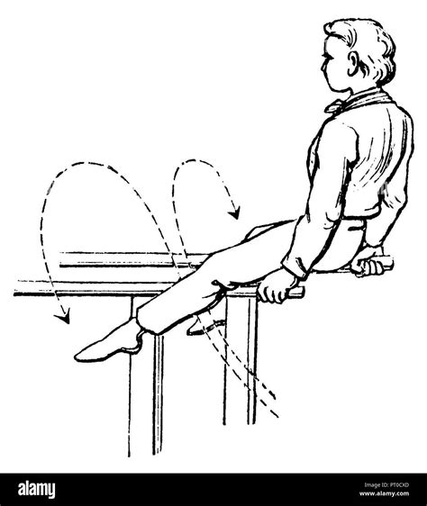 Gymnastics, bar exercises: transverse seat with side bars, 1890 Stock ...