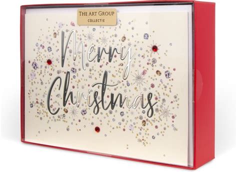 Kerstkaarten Set Merry Christmas Art Group Luxe Kerstkaarten