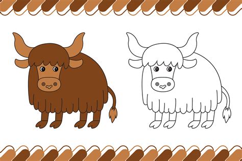 Yak Colouring Page