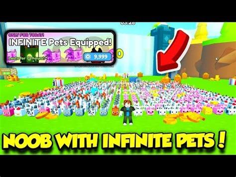 NOOB With INFINITE PETS EQUIPPED GAMEPASS In Pet Simulator X Roblox