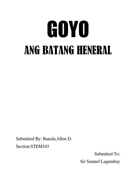 Reflection About The Movie Called Goyo Ang Batang Heneral Pdf