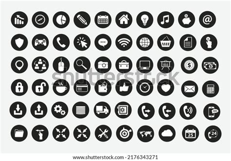 App Social Media Logos Icons Monochrome Stock Vector (Royalty Free ...