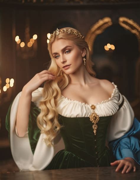 Renaissance Woman With Blonde Hair Stable Diffusion Online