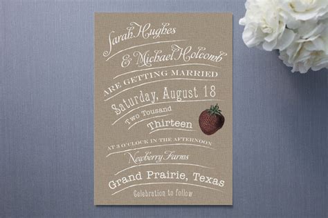 Farm Wedding Invitations - Rustic Wedding Chic