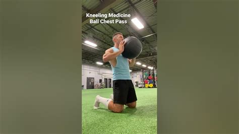 Kneeling Medicine Ball Chest Passes Youtube