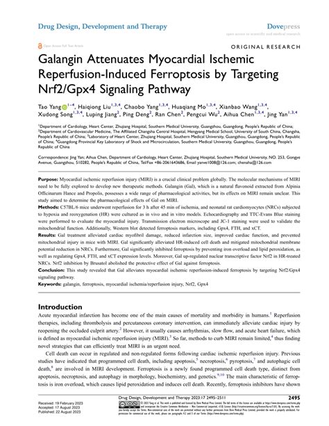 Pdf Galangin Attenuates Myocardial Ischemic Reperfusion Induced