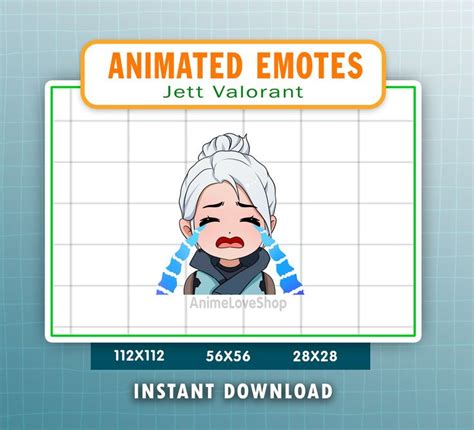 Animated Jett Valorant Emote For Twitch Or Discord Streamers Valorant