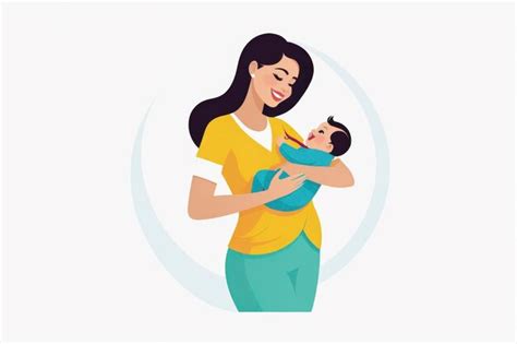 Premium AI Image | mother with baby cartoon