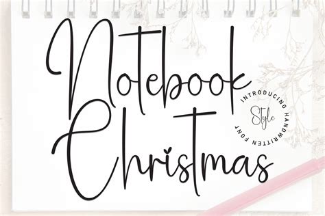 Notebook Christmas Font By Andikastudio · Creative Fabrica