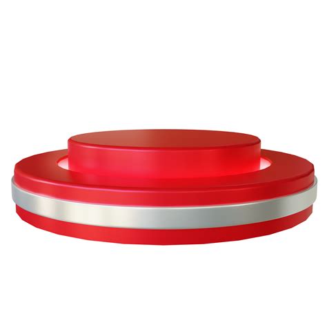 Glowing Red Podium Realistic 3d Render 10998100 Png